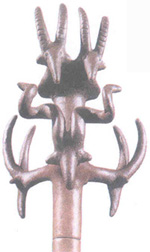 Шумерский медный скипетр, найденный в Иудейской пустыне.
