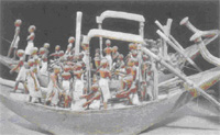 Модели древнеегипетских кораблей для дальних плаваний.